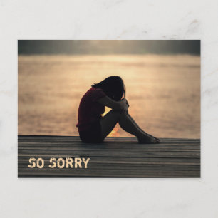Carte Postale SO SORRY - une fille triste