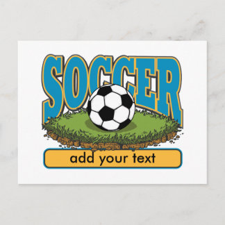Carte Postale Soccer personnalisé Ajouter du texte