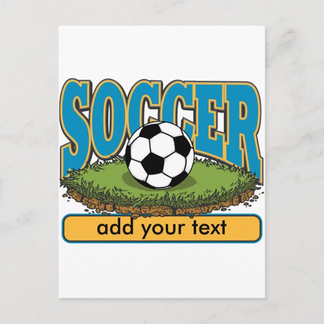 Carte Postale Soccer personnalisé Ajouter du texte (Devant)