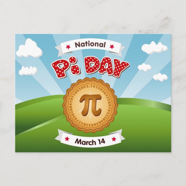 Carte postale sociale Pi Day (Devant)