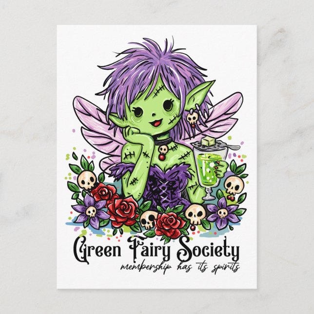 Carte Postale Société de Fée Absinthe (Devant)