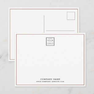 Carte Postale Société de logo d'entreprise personnalisé Nom de l