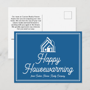 Carte Postale Société Immobilière Bleue Realtor Personnalisé