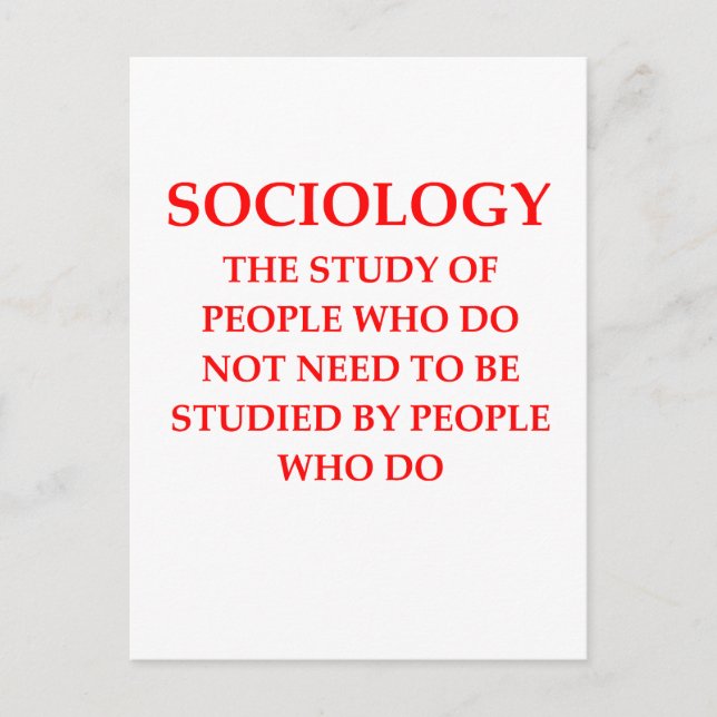 Carte Postale sociologie (Devant)
