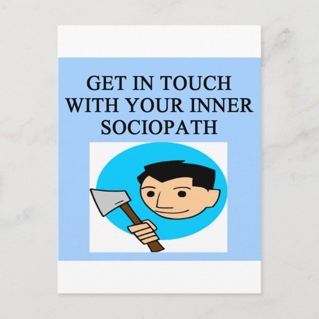 CARTE POSTALE SOCIOPATH (Devant)