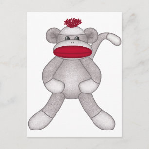 Carte Postale Sock Monkey