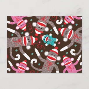 Carte Postale Sock Monkey