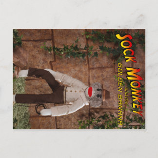 Carte Postale Sock Monkey and the Golden Banana