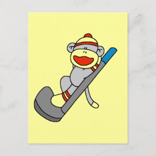 Carte Postale Sock Monkey Golf Tshirts et cadeaux