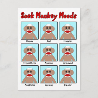 Carte Postale Sock Monkey Modes