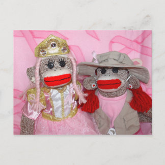 Carte Postale Sock Monkeys pour Cure Two Friends Postcard