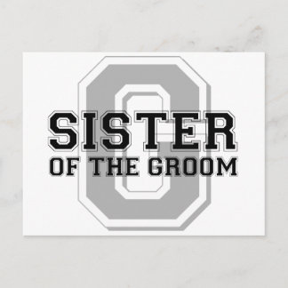 Carte Postale Soeur de la chambre de groom Cheer