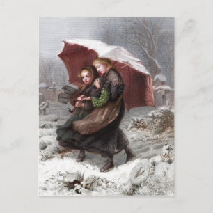 Carte Postale Soeur en hiver