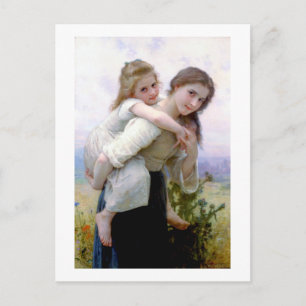 Carte Postale Soeurs, Bouguereau