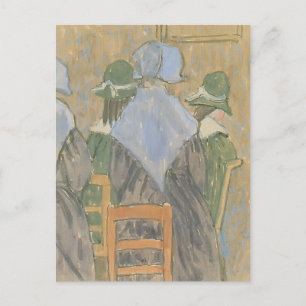 Carte Postale Soeurs & écolières debout à l'église par Gwen John