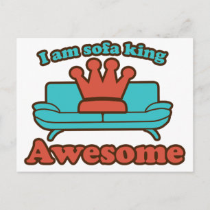 Carte Postale Sofa King Awesome