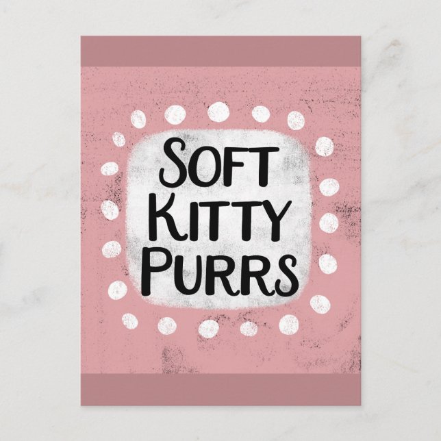 Carte postale Soft Kitty Purts (Devant)