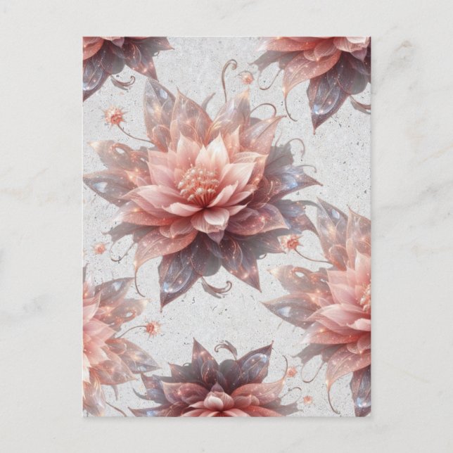 Carte Postale Soft Pastel Floral Postcard – Elegant Botanical  (Devant)