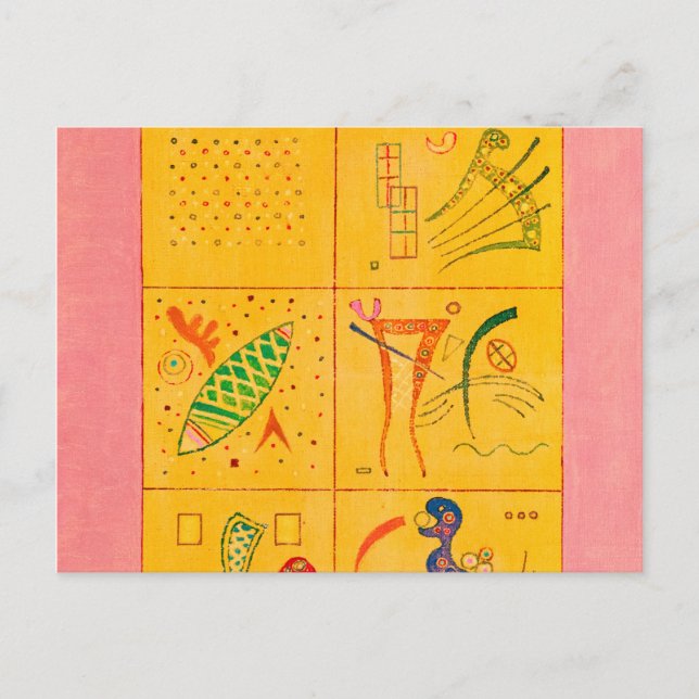 Carte Postale Soft Trifles, 1937 par Wassily Kandinsky (Devant)