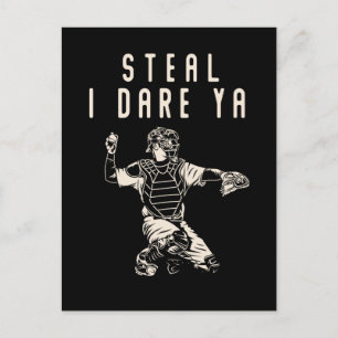 Carte Postale Softball Catcher Enfants Funny Baseball Player Hum