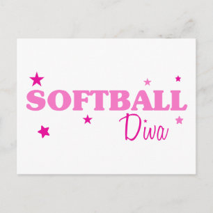 Carte Postale Softball Diva