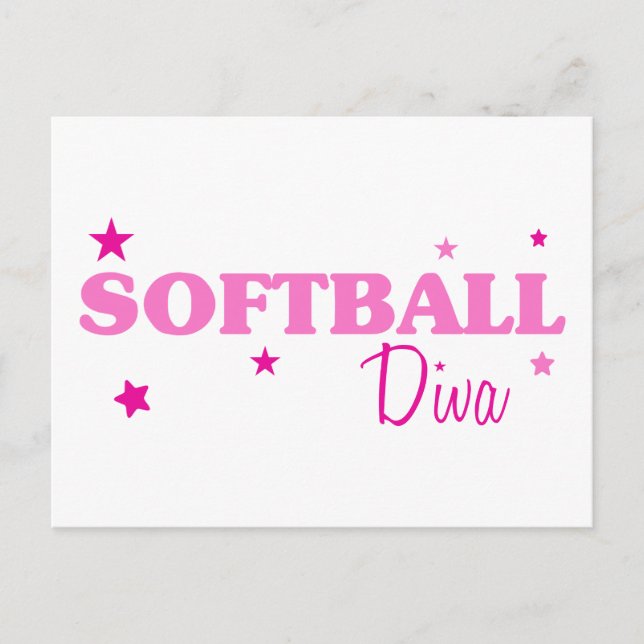 Carte Postale Softball Diva (Devant)