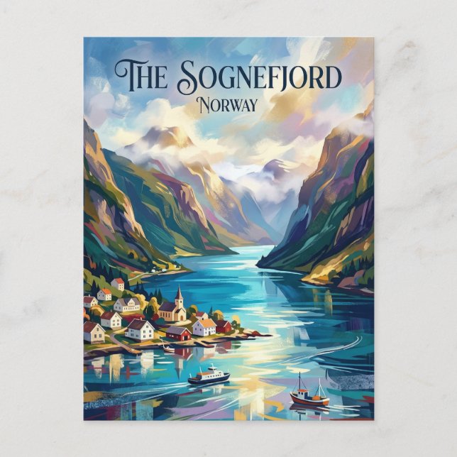 Carte Postale Sognefjord Norvège (Devant)