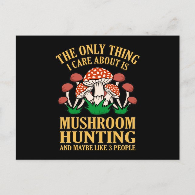 Carte Postale Soin à propos de la chasse aux champignons Morels  (Devant)