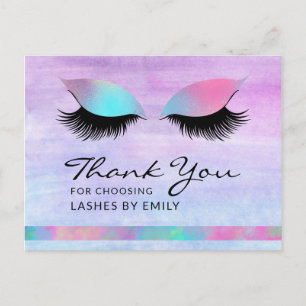 Carte Postale Soins de Merci chic Iridescente moderne tendance