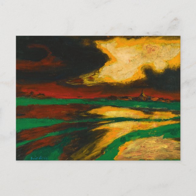 Carte Postale Soir d'automne | Emil Nolde | (Devant)