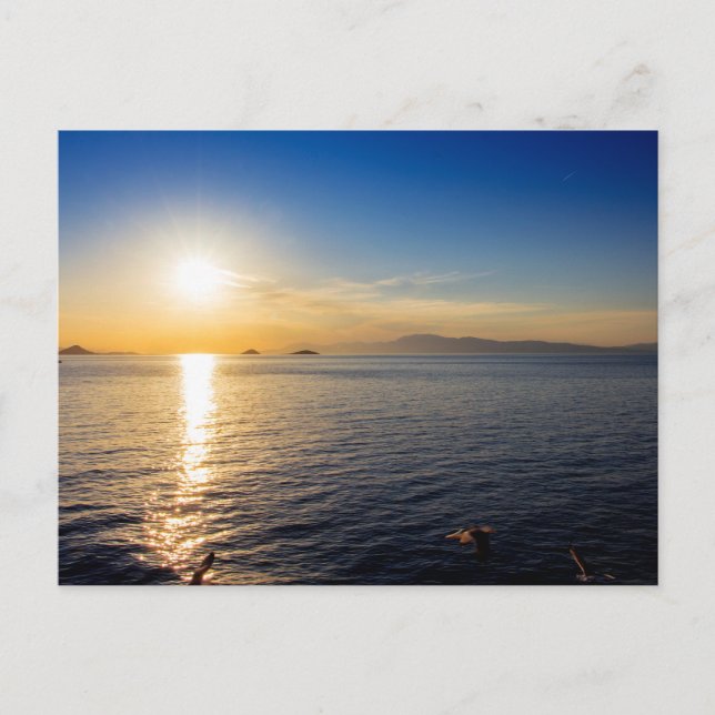 Carte Postale Soir sur le golfe Saronique, Grèce (Devant)