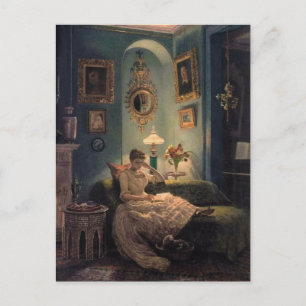 Carte Postale Soirée à la maison