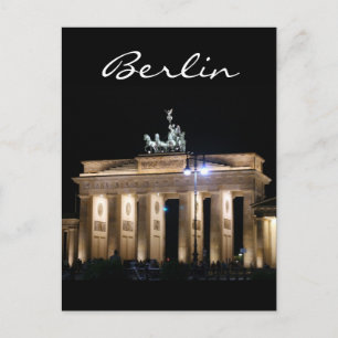 Carte Postale soirée brandenburg berlin