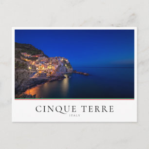 Carte Postale Soirée dans la ville de Manarola, Cinque Terre,