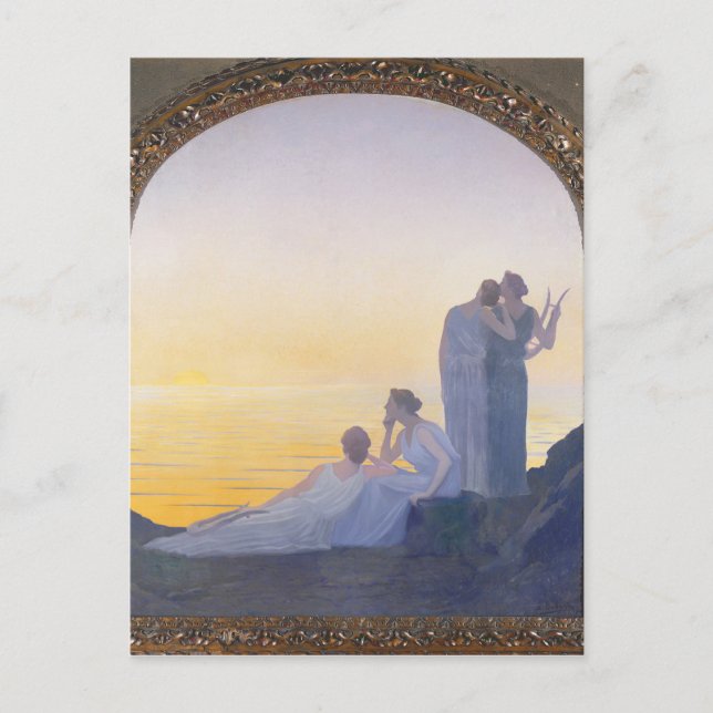 Carte Postale Soirée dans les temps anciens, 1908 (Devant)