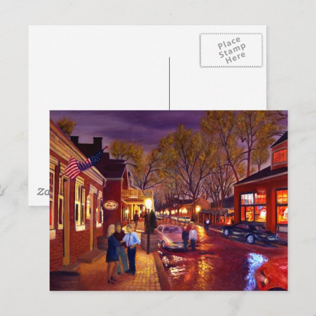 Carte Postale Soirée de Fête (Devant / Derrière)