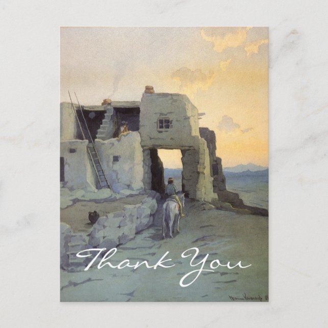 Carte Postale Soirée de Wachtel, Pueblo de Walpi (Devant)