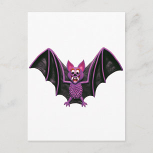 Carte Postale Soirée d'Halloween Cute Bat