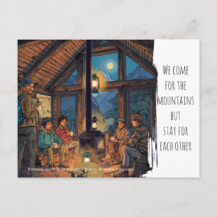 Carte Postale Soirée ensemble au Sherpa Lodge région du Mt. Ever