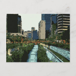 Carte Postale Soirée Grand Canal à Hong Kong