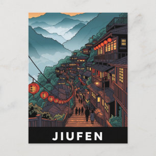Carte Postale Soirée Jiufen Taïwan