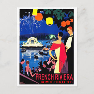 Carte Postale Soirée romantique sur la riviera française, voyage