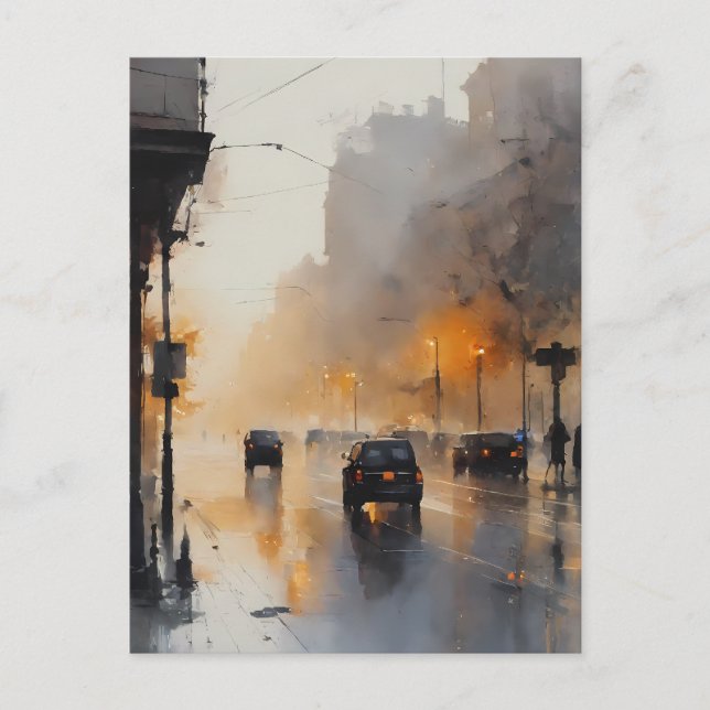 Carte Postale Soirée urbaine (Devant)