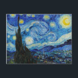Carte Postale Soirée Van Gogh Starry. Impressionnisme art vintag<br><div class="desc">Carte postale Van Gogh "La nuit étoilée".</div>