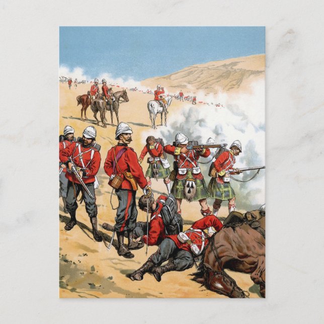 Carte Postale Soldat britannique du XIXe siècle (Devant)