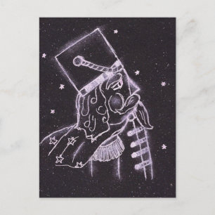 Carte Postale Soldat de jouets en noir et violet