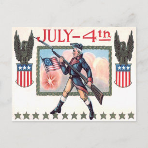 Carte Postale Soldat de la guerre d'indépendance Bouclier du dra