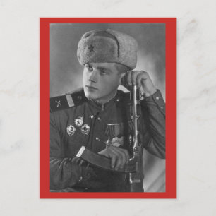 Carte Postale Soldat russe vintage