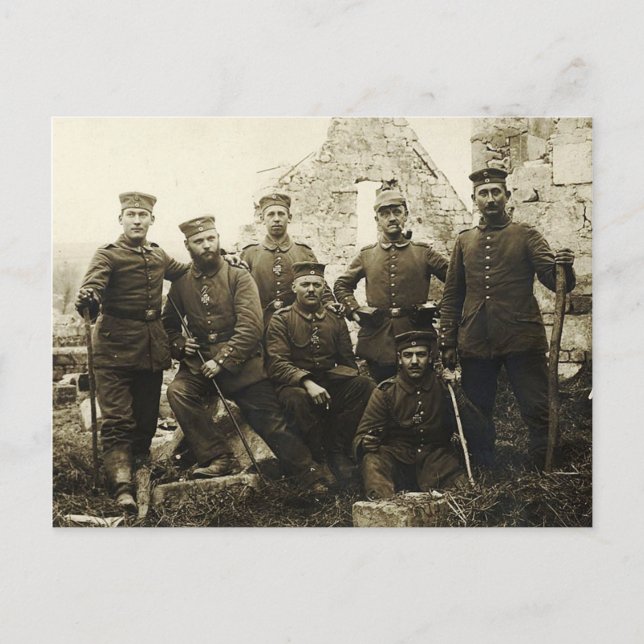 Carte Postale Soldats allemands (Devant)