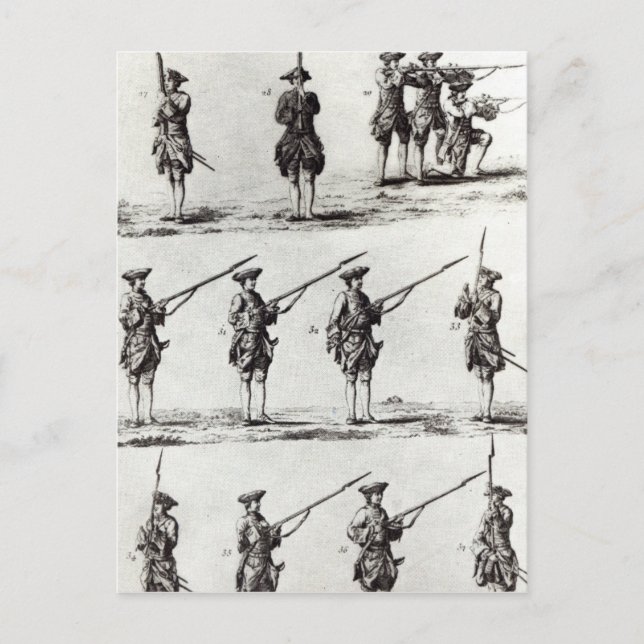 Carte Postale Soldats avec baïonnettes (Devant)